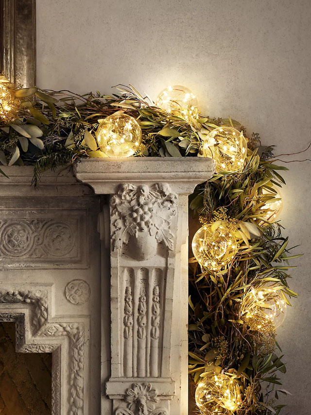 Lighted Mantle Garland for the Holidays - Hamilton Park Home ...