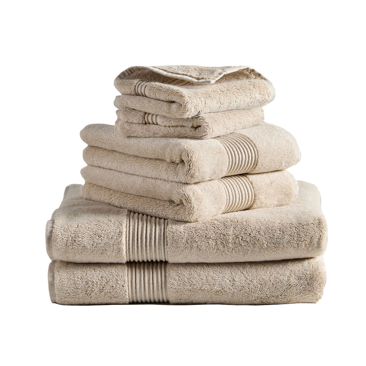 Aerocotton Plush Organic Towel, Set of 6, Natural