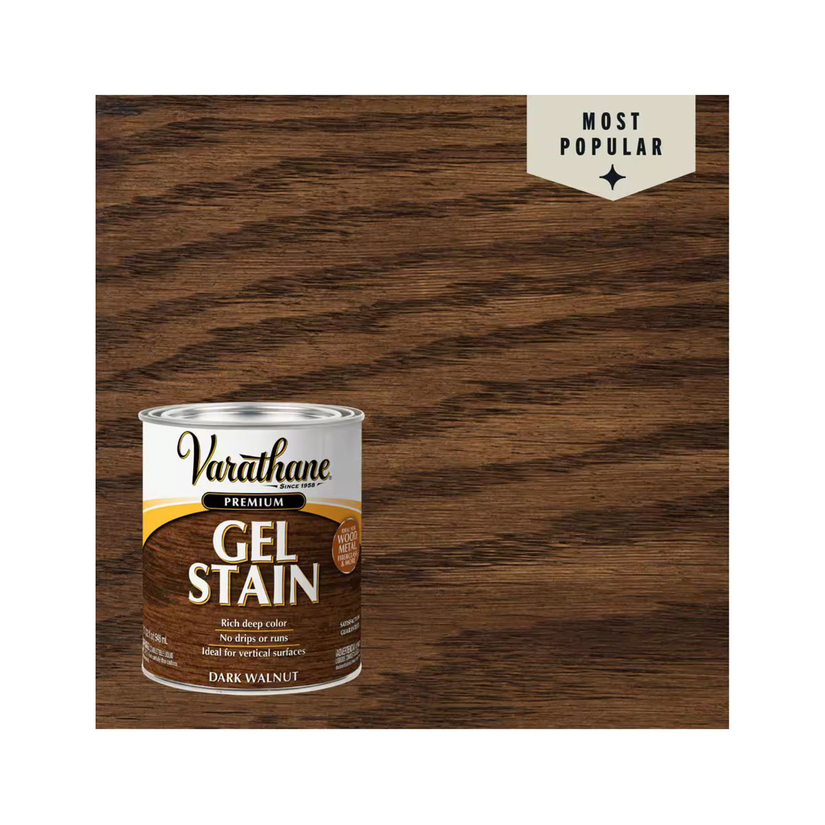 Varathane Dark Walnut Semi-Transparent Gel Wood Stain